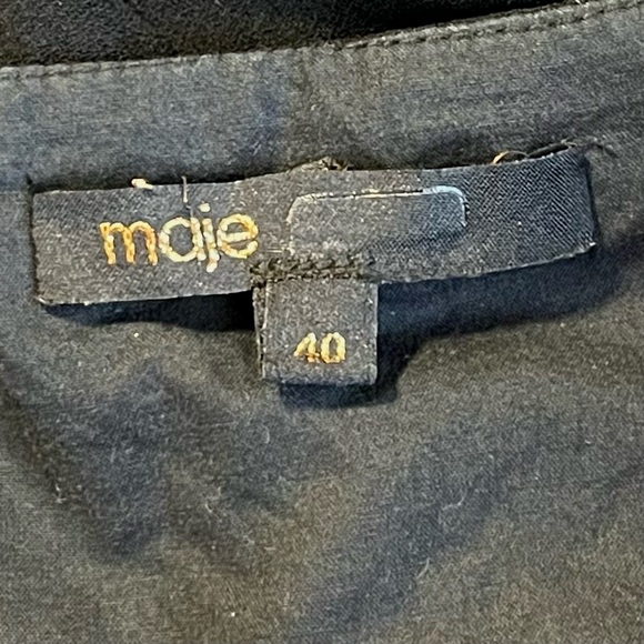 Maje Pampi Crepe Logo Button Overall Jumpsuit, EU Size 40 - Picture 12 of 16